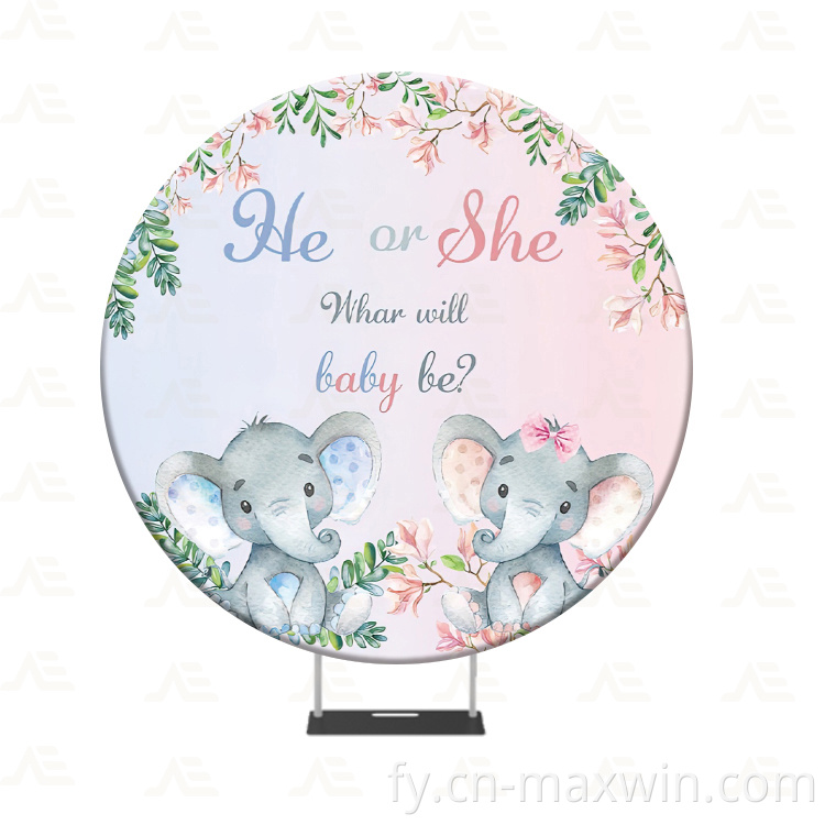 Rûn eftergrûn Round Backdrop